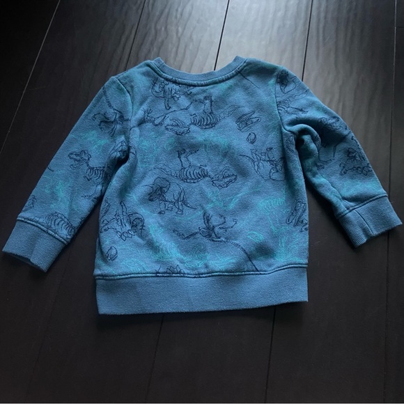 Cat & Jack baby boy blue dinosaur print sweatshirt size 18M EUC - Picture 3 of 3